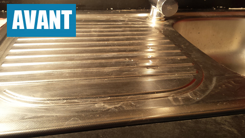 Nettoyer mon evier en inox
