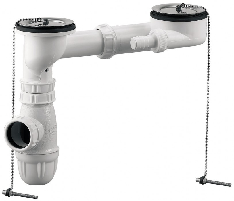 Vidange evier double bac