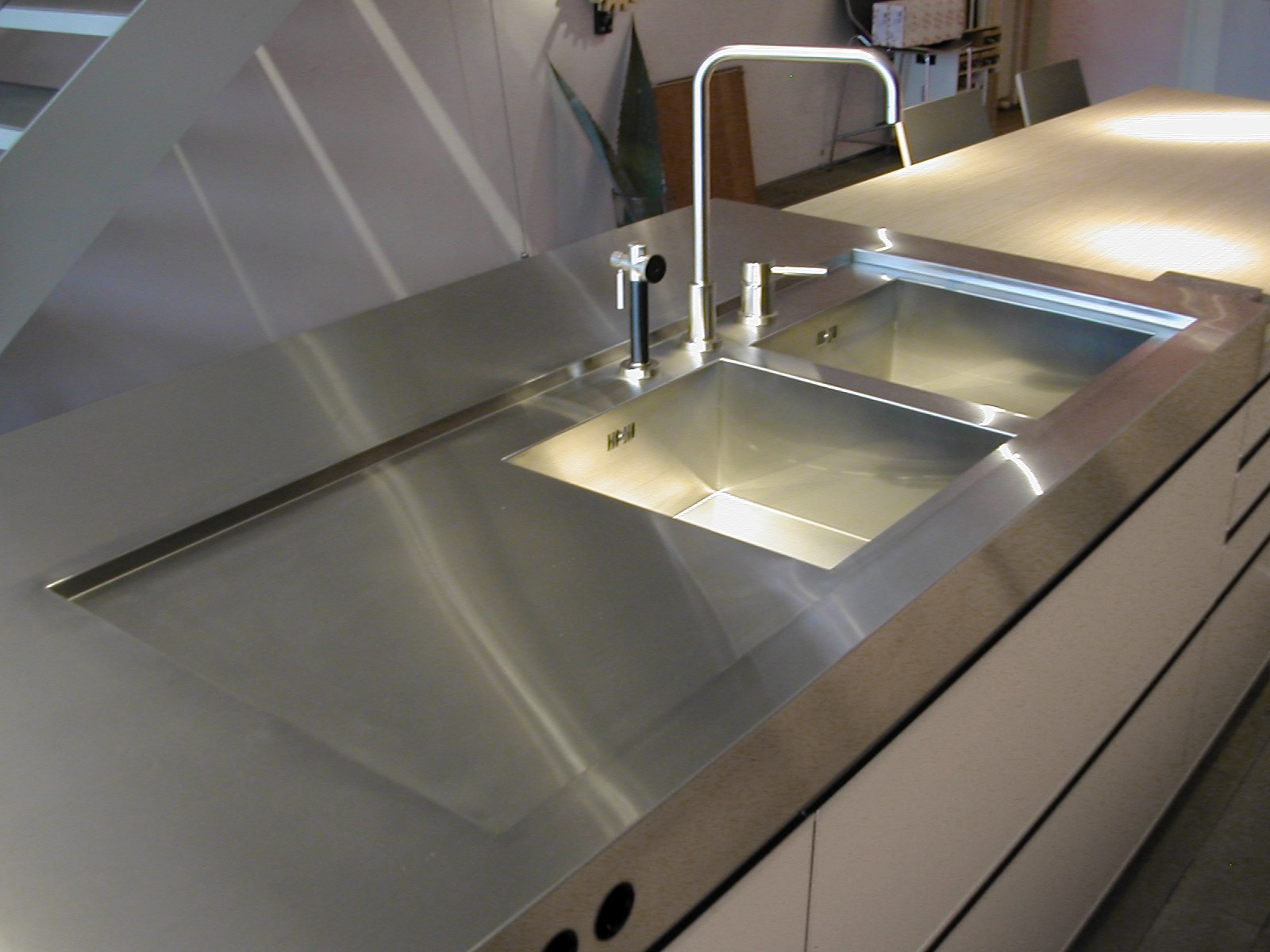 Evier collectivité inox