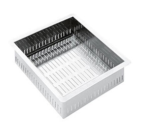 Evier inox passoire